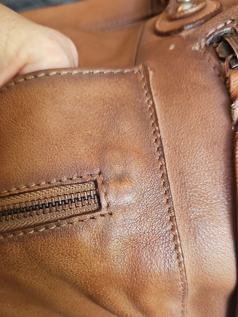 We The Free Baby Emerson Leather Bag | Saddle Brown Crossbody Satchel - Picture 3 of 13